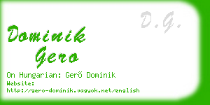 dominik gero business card